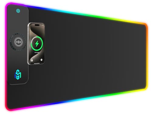 RGB Gaming Mauspad 15W Qi Mousepad LED...