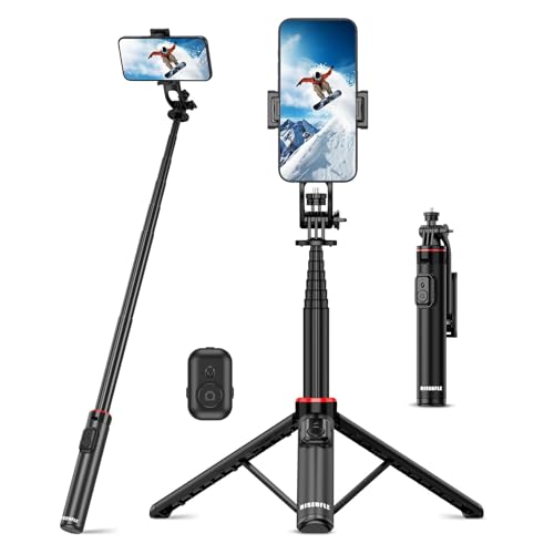 RISEOFLE Selfie Stick Handy Stativ, 360°...