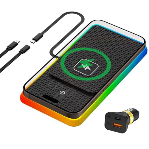 Wireless Charger Auto Ladepad RGB,15W USB C...