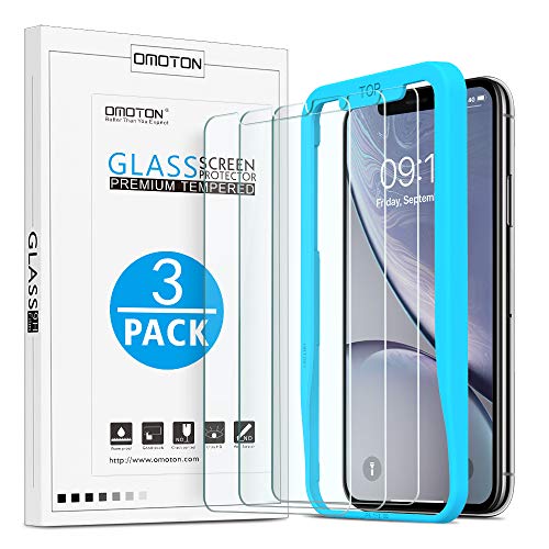 OMOTON für iPhone 11/XR für Panzerglas, TOP...